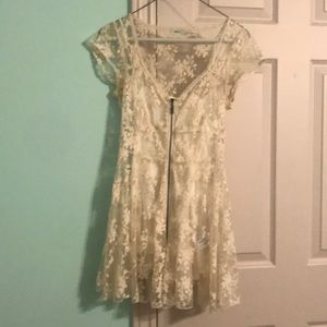 Mini Lace Slip Dress